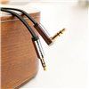 UGREEN AV119 Right-angled 3.5mm Flat Aux Cable 1.5m - Black/Silver