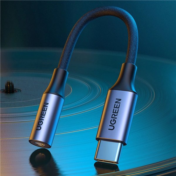 AV161-80154 UGreen-USB-Type-C-to-3.5mm-10cm-Adapter-Grey wr 04 UGREEN AV161 USB Type-C to 3.5mm 10cm Adapter