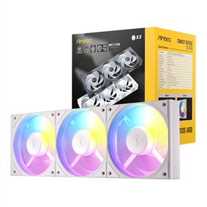 Antec C120R-ARGB-3PK-WH wr 01a Antec Connect 120 Reverse ARGB PWM Fan 3 Pack – White