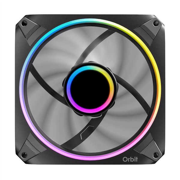 Antec ORBIT-120-3PK wr 02a Antec ORBIT PWM 120mm ARGB Fan 3 Pack - Black
