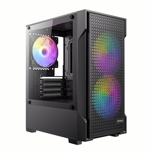Antec VX100M wr 01a Antec VX100M ARGB Micro-ATX Mini Tower Gaming Chassis