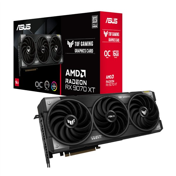 Asus TUF-RX9070XT-O16G-GAMING wr 01a Asus TUF Gaming Radeon RX 9070 XT OC Edition 16GB GDDR6 Graphics Card