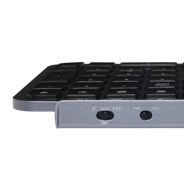 B1P-K1 wr 03a Keychron B1 Pro Ultra-Slim 75% Wireless Keyboard - Space Grey