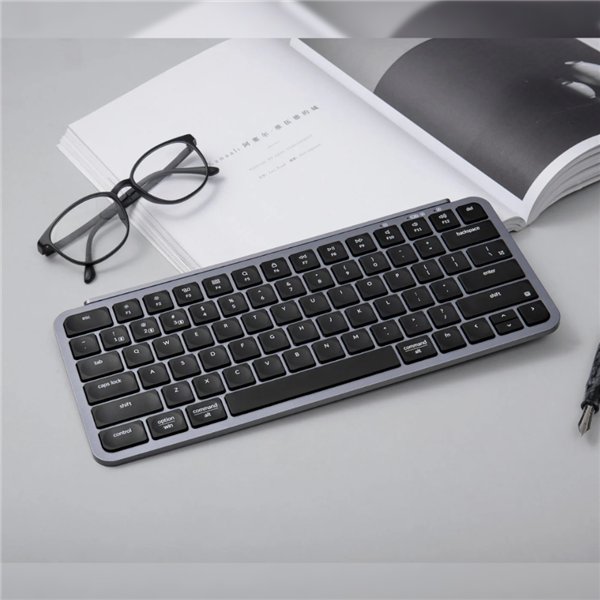 B1P-K1 wr 05a Keychron B1 Pro Ultra-Slim 75% Wireless Keyboard - Space Grey