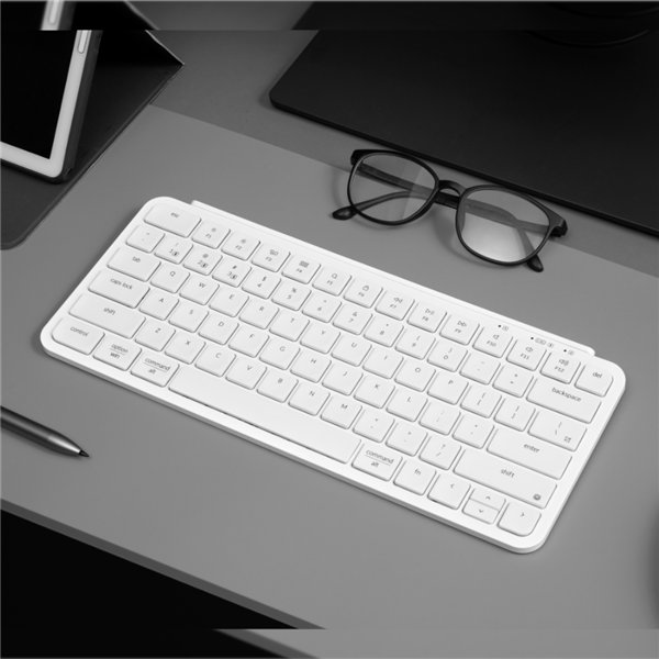 B1P-K8 wr 04a Keychron B1 Pro Ultra-Slim 75% Wireless Keyboard - Ivory White