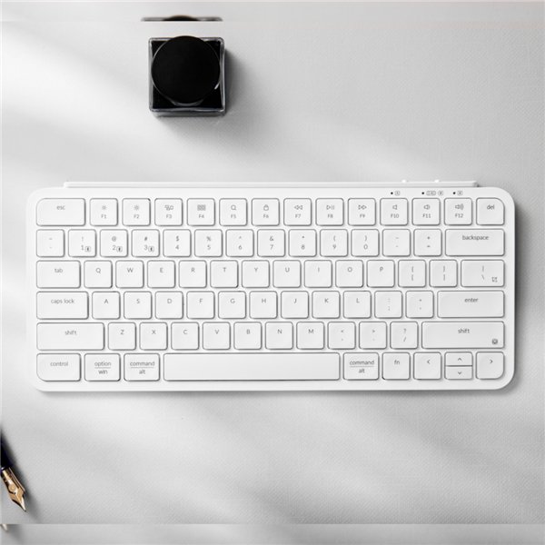 B1P-K8 wr 06a Keychron B1 Pro Ultra-Slim 75% Wireless Keyboard - Ivory White