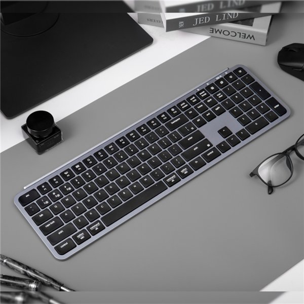 B6P-K1 wr 03a Keychron B6 Pro Ultra-Slim 100% Wireless Keyboard – Space Grey