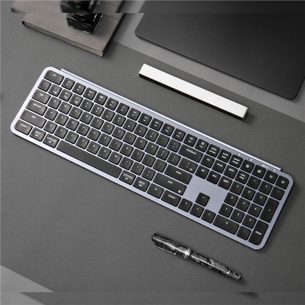 B6P-K1 wr 04a Keychron B6 Pro Ultra-Slim 100% Wireless Keyboard – Space Grey