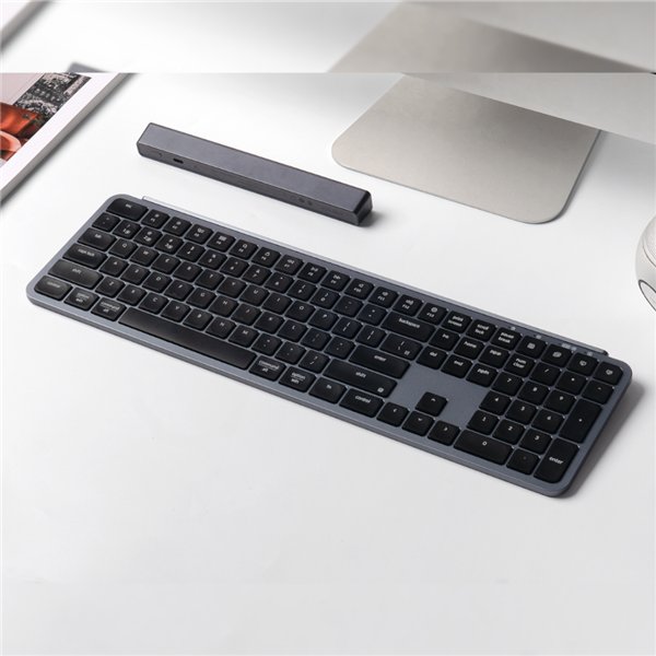 B6P-K1 wr 05a Keychron B6 Pro Ultra-Slim 100% Wireless Keyboard – Space Grey
