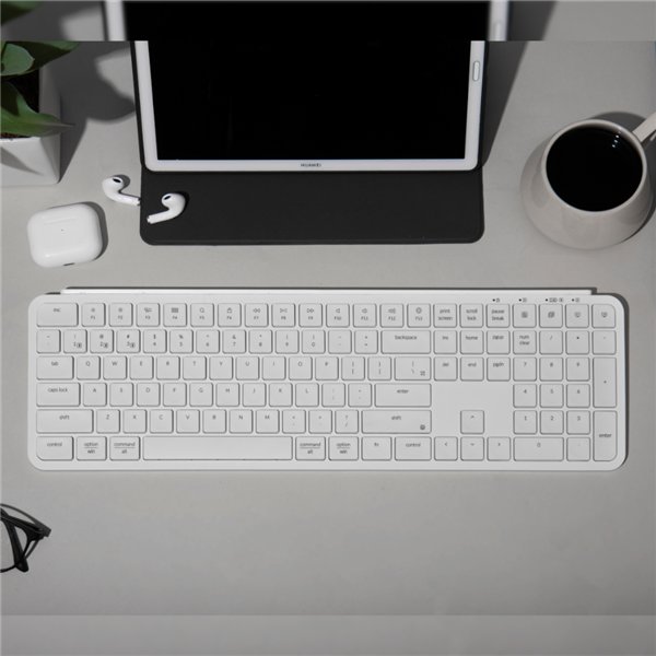 B6P-K8 wr 03a Keychron B6 Pro Ultra-Slim 100% Wireless Keyboard – Ivory White
