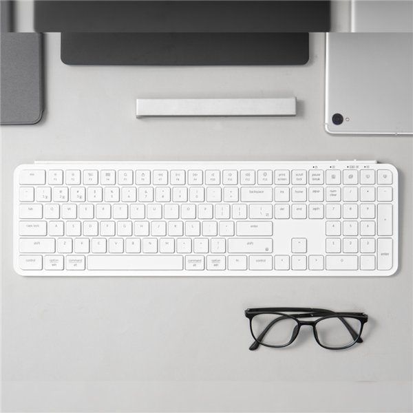 B6P-K8 wr 05a Keychron B6 Pro Ultra-Slim 100% Wireless Keyboard – Ivory White