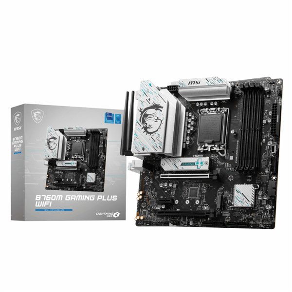 B760MGAMINGPLUSWIFI wr 01 MSI B760M GAMING PLUS WIFI DDR5 Intel LGA1700 M-ATX Gaming Motherboard