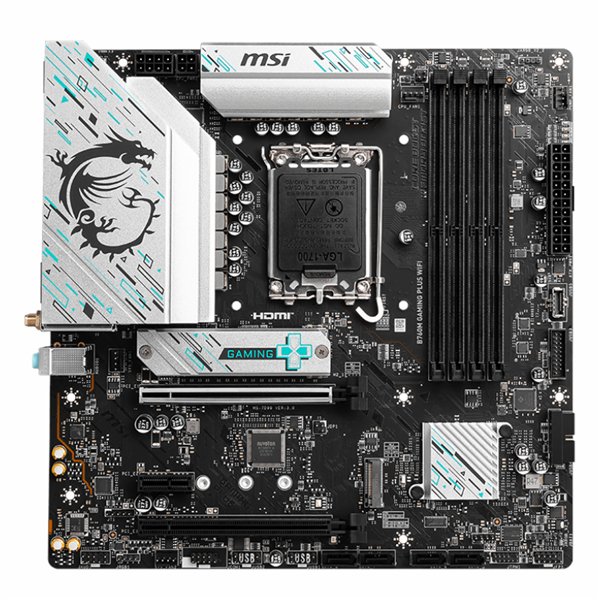 B760MGAMINGPLUSWIFI wr 02 MSI B760M GAMING PLUS WIFI DDR5 Intel LGA1700 M-ATX Gaming Motherboard