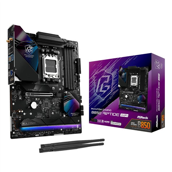 B850-RIPTIDEWIFI ASROCK-B850-RIPTIDE-WIFI-AM5-ATX-4X-DDR5 wr 01 ASROCK B850 RIPTIDE WIFI AM5 ATX 4X DDR5
