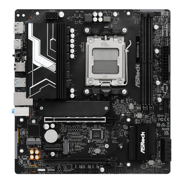 B850M-XWIFI-WR-03 ASRock B850M-X WiFi AM5 Micro ATX Motherboard (DDR5, PCIe 5.0, Wi-Fi 6E)