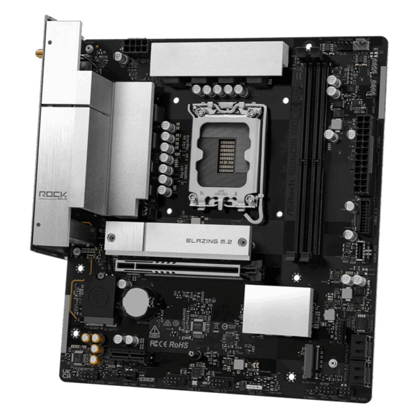 ASRock B860M Rock WiFi Intel LGA1851 MATX Gaming Motherboard