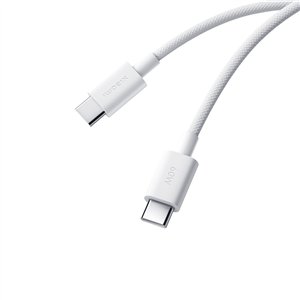 BHR0878GL Xiaomi-3A-Braided-USB-Type-C-to-USB-Type-C-Cable-1M-White wr 01a Xiaomi 3A Braided USB Type-C to USB Type-C Cable 1M - White