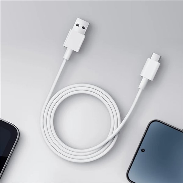 BHR087GGL Xiaomi-3A-USB-A-to-USB-Type-C-Cable-1M-White wr 05a Xiaomi 3A USB-A to USB Type-C Cable 1M - White