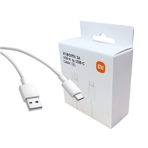 BHR087GGL Xiaomi-3A-USB-A-to-USB-Type-C-Cable-1M-White wr 07a Xiaomi 3A USB-A to USB Type-C Cable 1M - White