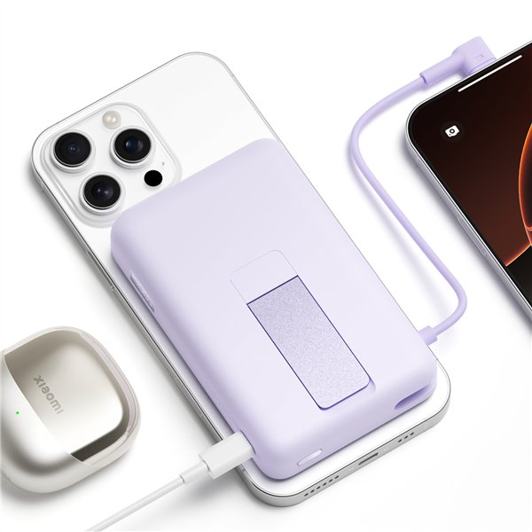 BHR08PAGL Xiaomi-Magnetic-Power-Bank-10000mAh-with-Built-in-Stand-Purple wr 03a Xiaomi Magnetic Power Bank 10000 with Built-in Stand - Purple
