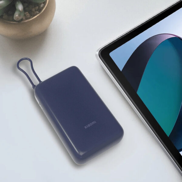 BHR8975GL Xiaomi-33W-Power-Bank-20000mAh-Integrated-Cable-–-Blue wr 06a Xiaomi 33W Power Bank 20000mAh (Integrated Cable) – Blue