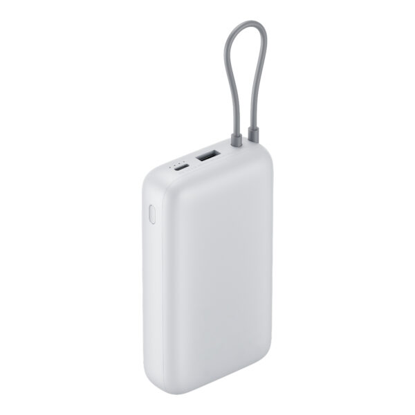 BHR9738GL Xiaomi-Power-Bank-20000-Integrated-Cable-Light-Grey wr 03 Xiaomi Power Bank 20000mAh (Integrated Cable) - Light Grey