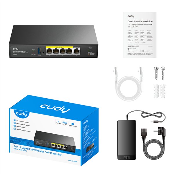 Cudy C200P 2-IN-1 SMB Router / AP Controller