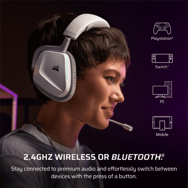 CA-9011380-WW CORSAIR VOID v2 WIRELESS Gaming Headset wr 07 CORSAIR VOID v2 WIRELESS Gaming Headset - White