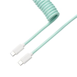 CAB-18 wr 01 Keychron Coiled Aviator Cable - Mint/Straight