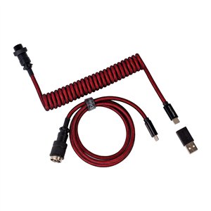 CAB-2 Keychron Coiled Aviator Cable - Red wr 01-2 Keychron Coiled Aviator Cable - Red