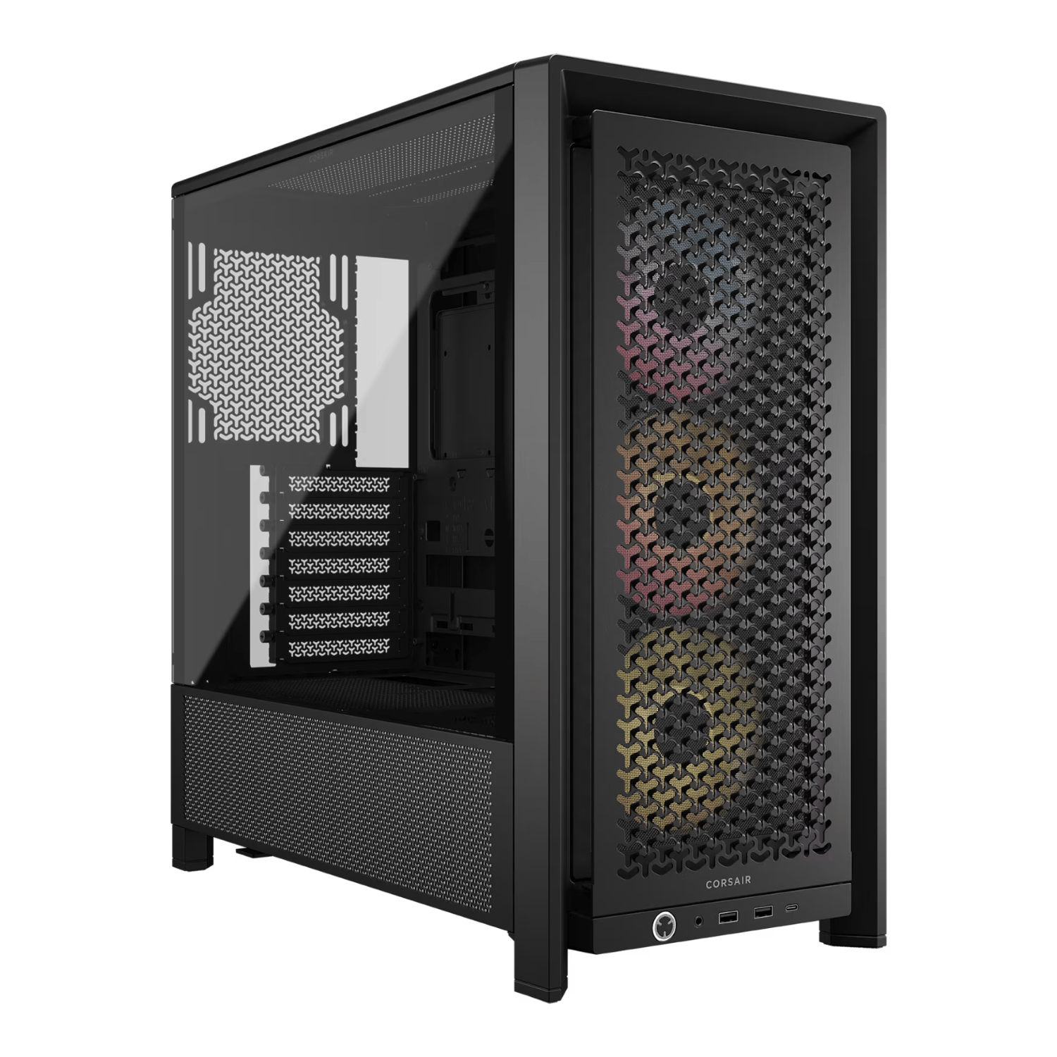 CC-9011296-WW Corsair FRAME 4000D RS ARGB Modular Mid- wr 01 Corsair FRAME 4000D RS ARGB Modular Mid-Tower PC Case - Black