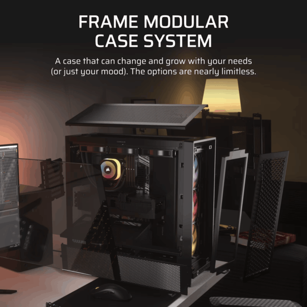 Corsair FRAME 4000D RS ARGB Modular Mid-Tower PC Case - Black