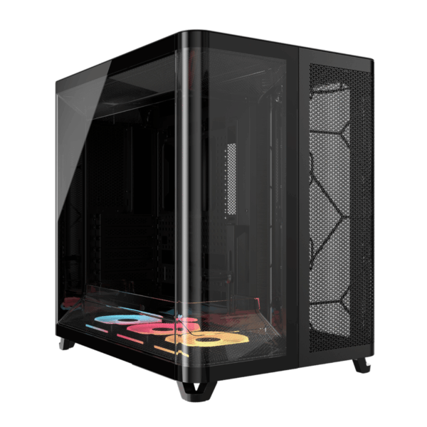 Corsair AIR 5400 LX-R RGB iCUE LINK Triple Chamber Mid-Tower PC Case - Black