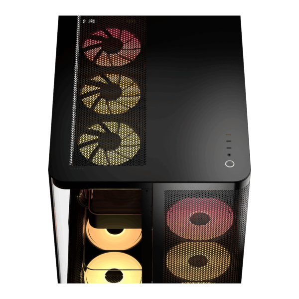 Corsair AIR 5400 LX-R RGB iCUE LINK Triple Chamber Mid-Tower PC Case - Black