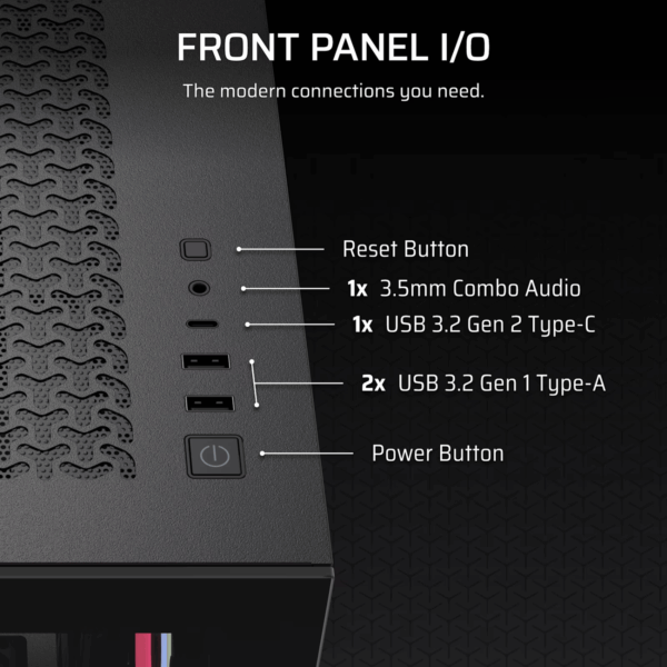 Corsair 3500X LX-R RGB iCUE LINK Mid-Tower PC Case - Black