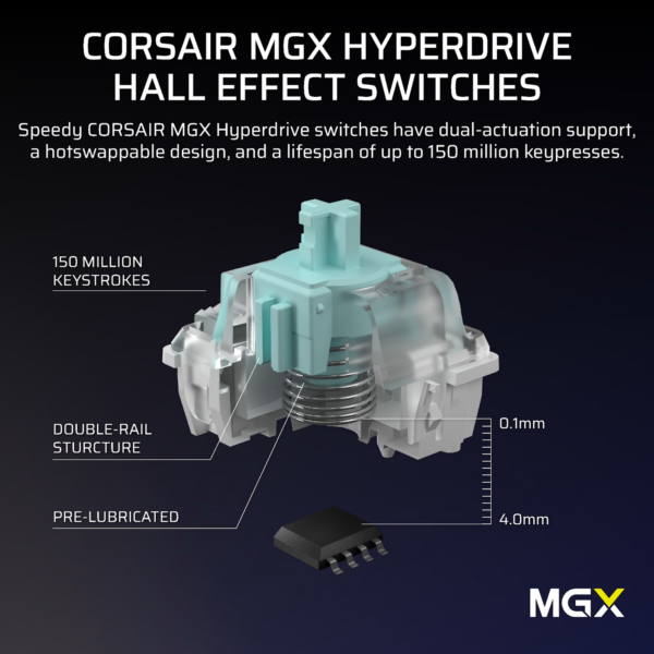 Corsair VANGUARD PRO 96 Hall Effect Gaming Keyboard
