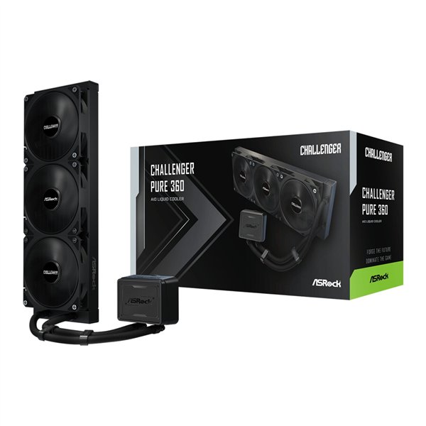 CHALLENGER-PURE-360 ASRock Challenger Pure 360 AIO Liquid Co wr 01-1 ASRock Challenger Pure 360 AIO Liquid Cooler - Black