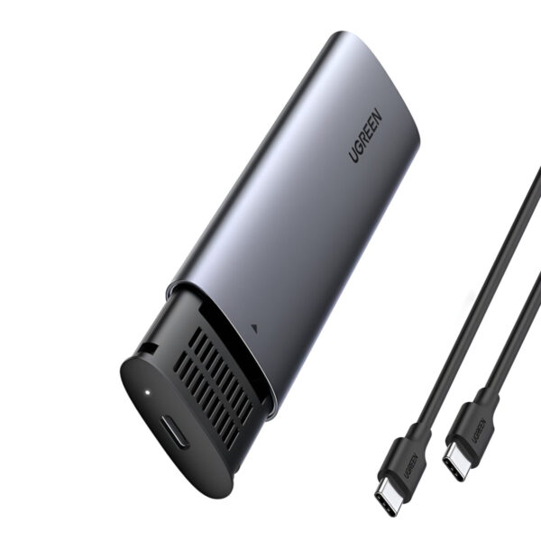 CM400-10902 Ugreen-CM400-90264-Type-C-to-M.2-M-KEY-PCIe-NVMe-SSD-Enclosure wr 03a UGREEN CM400-10902 Type-C to M.2 M-KEY PCIe NVMe SSD Enclosure