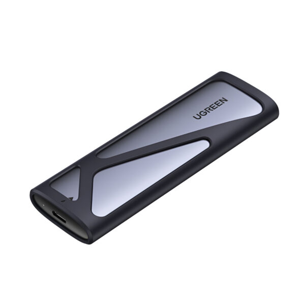 CM400-90264 Ugreen-CM400-90264-M.2-NVMe-SATA-SSD-Enclosure wr 01a UGREEN CM400-90264 M.2 NVME/SATA SSD Enclosure (10Gbps) - Silver