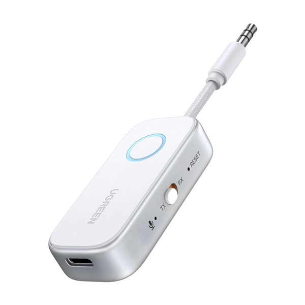 CM872-45812 UGreen-3.5mm-Bluetooth-5.4-Audio-Receiver-Transmitter-White wr 02a UGREEN 3.5mm Bluetooth 5.4 Audio Receiver/Transmitter - White