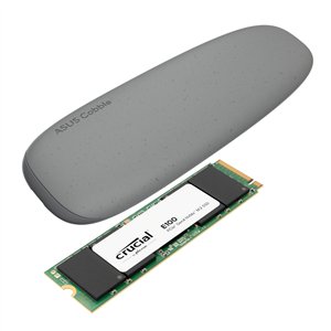 COBBLE-480GB-BUNDLE-G Asus-Cobble-M.2-SSD-Type-C-Enclosure-and-Crucial-E100-480GB-NVMe-Bundle-Grey wr 01a Asus Cobble M.2 SSD Type-C Enclosure and Crucial E100 480GB NVMe Bundle - Grey