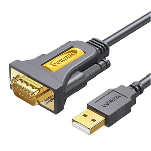 UGREEN USB 2.0 to RS-232 Serial Adapter Cable (USB-A Male to DB9 Male)-Black
