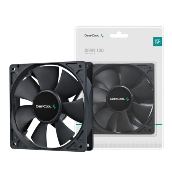 DP-FDC-XF120 DeepCool-XFAN-120mm-Case-Fan-Black wr 01 DeepCool XFAN 120mm Case Fan - Black