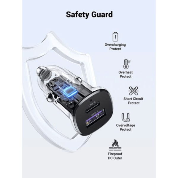 UGREEN Car Charger Fast Charging 30W 2Ports