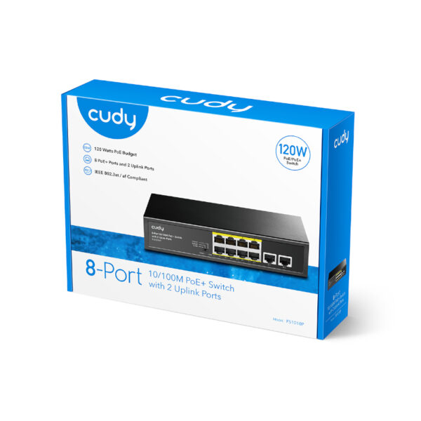 FS1010P wr 04 Cudy 10-Port Unmanaged PoE+ Switch
