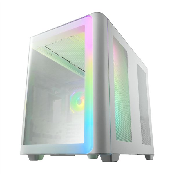 FSP M580-WA wr 02a FSP M580 ARGB ATX Mid Tower Gaming Chassis - White