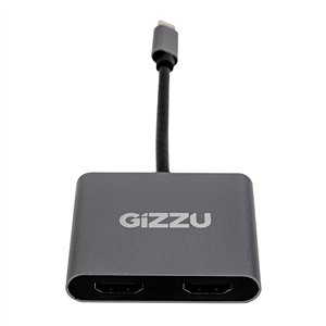 Gizzu 4-in-1 Type-C to Dual HDMI Hub