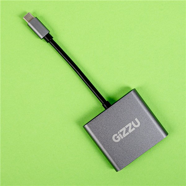 GAPCHHUPD wr 06a Gizzu 4-in-1 Type-C to Dual HDMI Hub