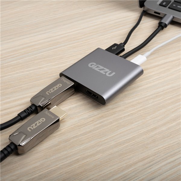 GAPCHHUPD wr 07a Gizzu 4-in-1 Type-C to Dual HDMI Hub