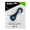 Gizzu 3.5mm AUX Cable 1.5m - Black/Blue